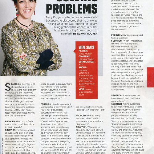 Tracy Legwear Safari Entreprenuer Magazine